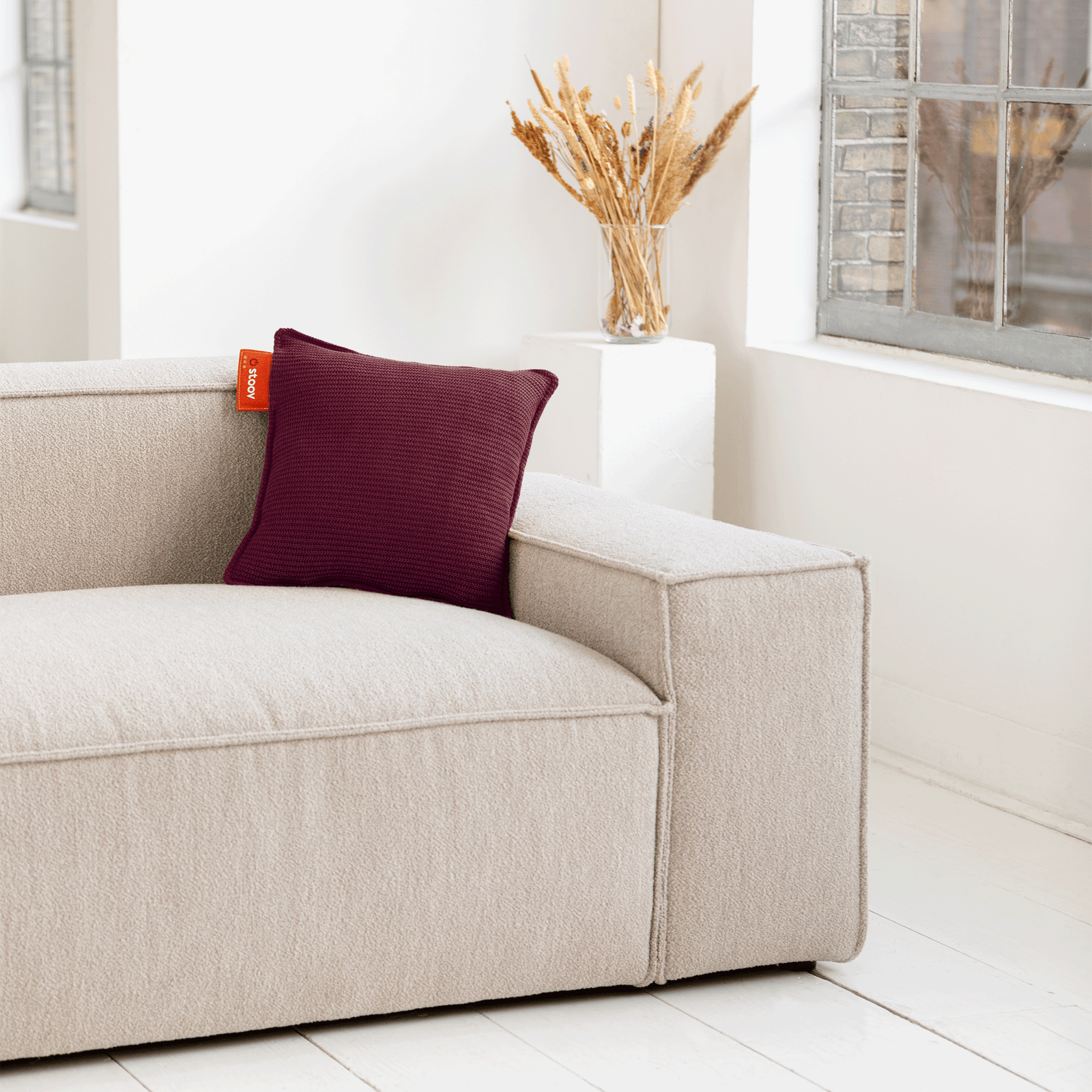 Ploov | 45x45 Tricot Bordeaux