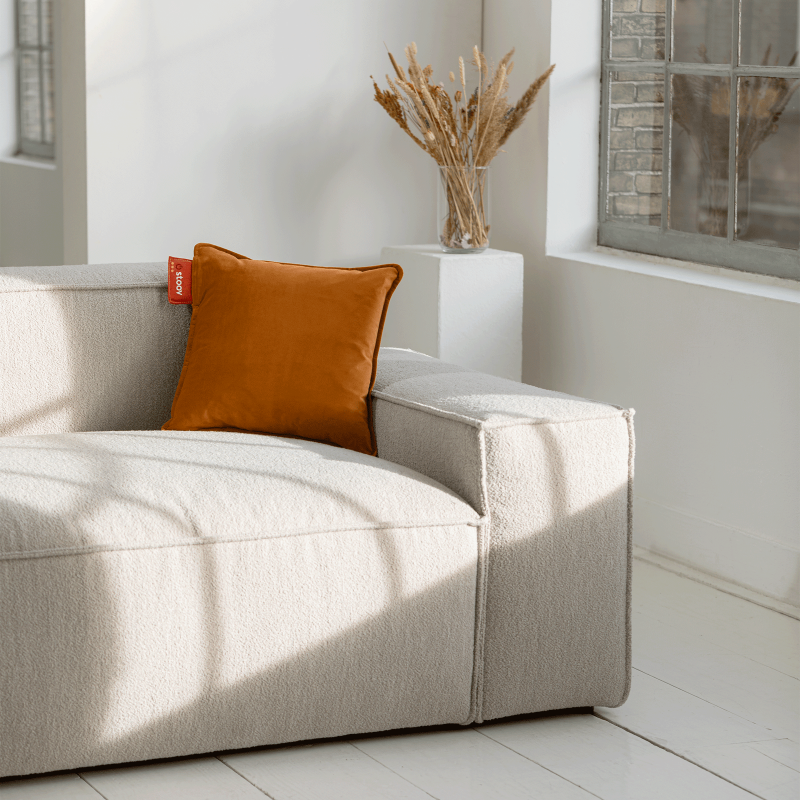 Ploov | 45x45 Velours - Orange Cannelle